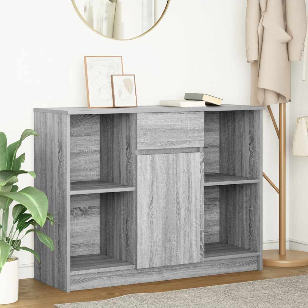 Sideboard with Drawer Grey Sonoma 101x35x76 cm Engineered Wood